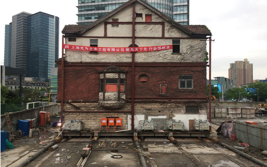 上海虹口區(qū)海南路84號(hào)保留建筑平移、頂升工程