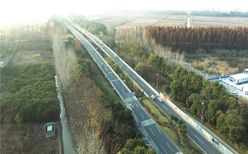 申港大道改建工程之隨塘河老橋高架頂升工程